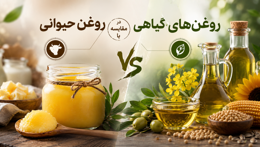 روغن حیوانی در مقایسه با روغن‌های گیاهی